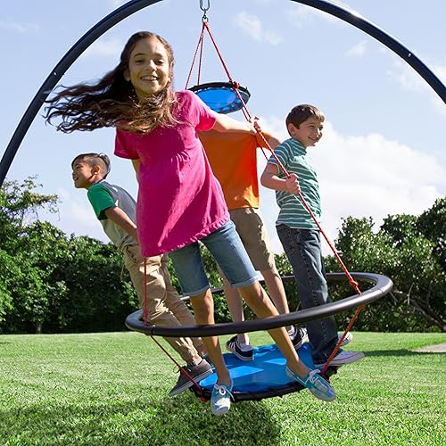 Hearthsong Large Vortex Spinning Ring Swing, 50”, Multiple Kids
