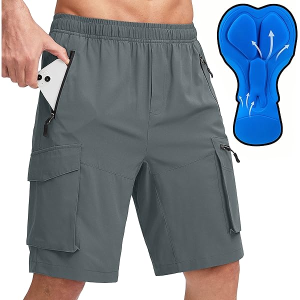 Pantaloncini Ciclismo Uomo Con Imbottitura Gel - Compressione, Traspiranti, Asciugatura Rapida - Foto 8