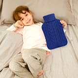 Samply Hot Water Bottle 2L with Knitted Cover Navy Blue view 6