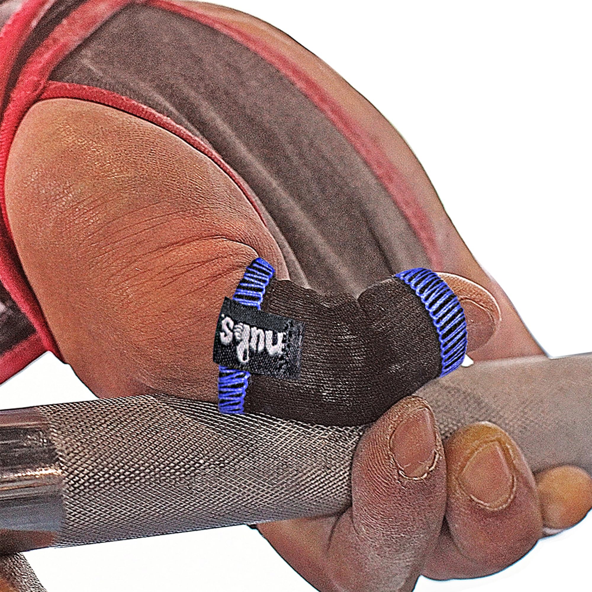 JerkFit Nubs Thumb Sleeves Protector for Thumb Support - Reusable Thumb Protector to Prevent Calluses, Blisters, Tears - For Olympic Weightlifting, Powerlifting, Gymnastics, Workouts (Royal Blue L)
