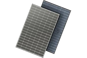 JJN Bifacial 400 Watt Solar Panel, N-Type 16BB 400W Solar Panels, 25% High Efficiency Monocrystalline Solar Module for 12V/24V/48V PV System for Homes Rooftop Farm RV and Off-Grid Applications