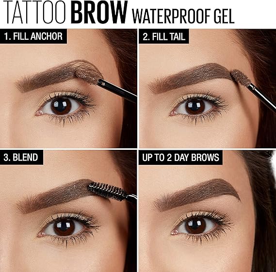Maybelline Tattoo Brow Waterproof Gel 02 Soft Brown Amazon Co Uk Beauty