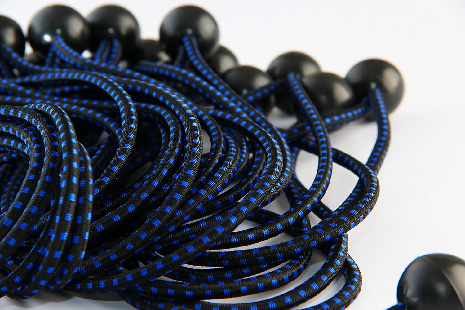 eHomeA2Z Ball Bungee Black Blue Heavy Duty Weather Resistant 5mm Thick For Camping Tarp Cargo Tent 6nch 9 inch 11 inch 21 pcs - - 