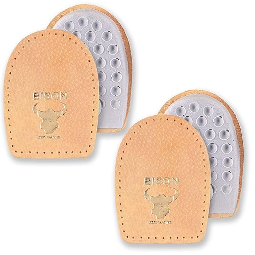 MAROL Leder Fersensporn mit Latexschaum - Einlagen fur Schuhe - Fersenpolster - Fersenkissen - Fersenschutz fuer Schuhe / 2 P