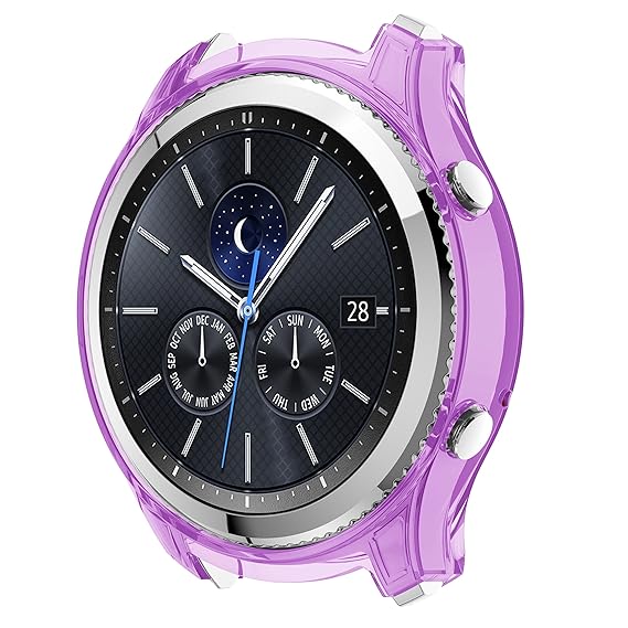 XIHAMA Case for Samsung Gear S3 Frontier, Soft TPU Cover Full Around Shock Proof Protective Bumper Screen Protector Compatible with Gear S3 Frontier ...