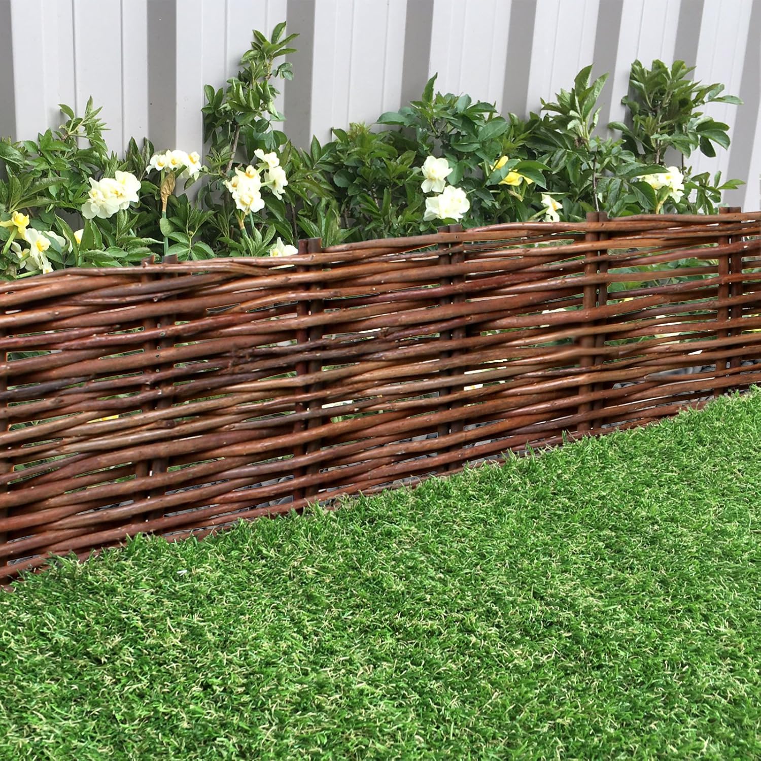 Marko Gardening Rigid Willow Garden Edging 1M Panels Border Lawn Hurdle