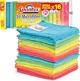 Spontex Microfibre Collection Cloths 16 x 30x30cm Assorted Colours