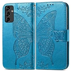 HAOTP Samsung Galaxy A14 5G Wallet Case, Blue - PU