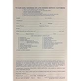 Early Morning Late Evening Service Drop Off Envelope EBE-7170-NSL (500 Qty.) (T6)