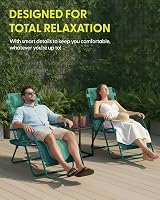 KEPLIN Set of 2 XXL Premium Heavy Duty Padded Zero Gravity Chairs view 3