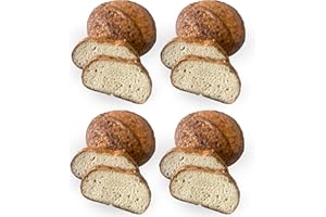 LOWCARB AVENUE Dr. B's New York Style Sourdough Boule 3g Net Carbs & 6g Protein | Low Carb, Vegan, Nut-Free, Sugar-Free | Fresh Artisan Bread with Only 3 Simple Ingredients (4 Pack (18oz), Unsliced)