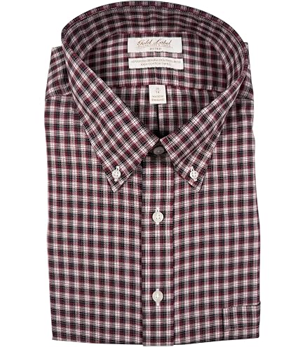 gold label roundtree & yorke fitted point collar dress shirt Non-Iron Stretch Slim Fit Spread Solid Y85DG305 Yellow (16-36) : Clothing, Shoes & Jewelry Dillards