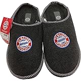 FC Bayern München Filz-Pantoffeln Herren Grau - Offizielle Fan Hausschuhe
