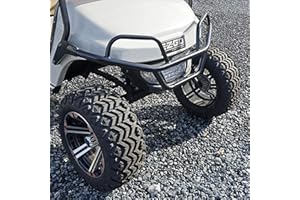 RHOX Red Hawk BG-124 Brush Guard Compatible with/Replacement for E-Z-Go TXT 2014 Front, Black Powder Coat Steel Golf Carts