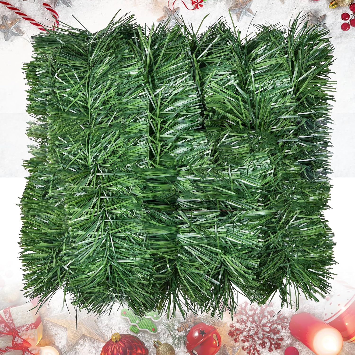 Wreaths, Garlands & Swags - Christmas Garland, 54FT Christmas Garland Set - Artificial Greenery Pine Garland for DIY Christmas Decorations - Festive and Versatile Holiday Décor