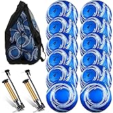 Realspring Deflated Soccer Balls Bulk with Pump Bag Operation Christmas Official Size Football for Youth Outdoor Outside Sport Training Gift Christian Charity Donation