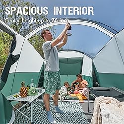 PORTAL 8 Person Family Camping Tent with Screen