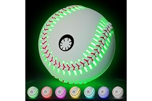Lampeez Light Up Baseball with 7 Changing Colors Rechargeable Cool Stuff Toys Games for Teen Baseball Gift for Boys, Girls, A