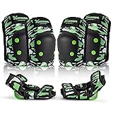 Kuxuan skates Knee Pads for Kids Youth Green Elbow