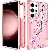 Plakill for Samsung Galaxy S22 Ultra Case - Women Cute Girls Phone Cover Cool Aesthetic Unique Design Teen Kawaii Flower Heavy Duty Protective Hard Shockproof Military Grade Funda for S22 Ultra