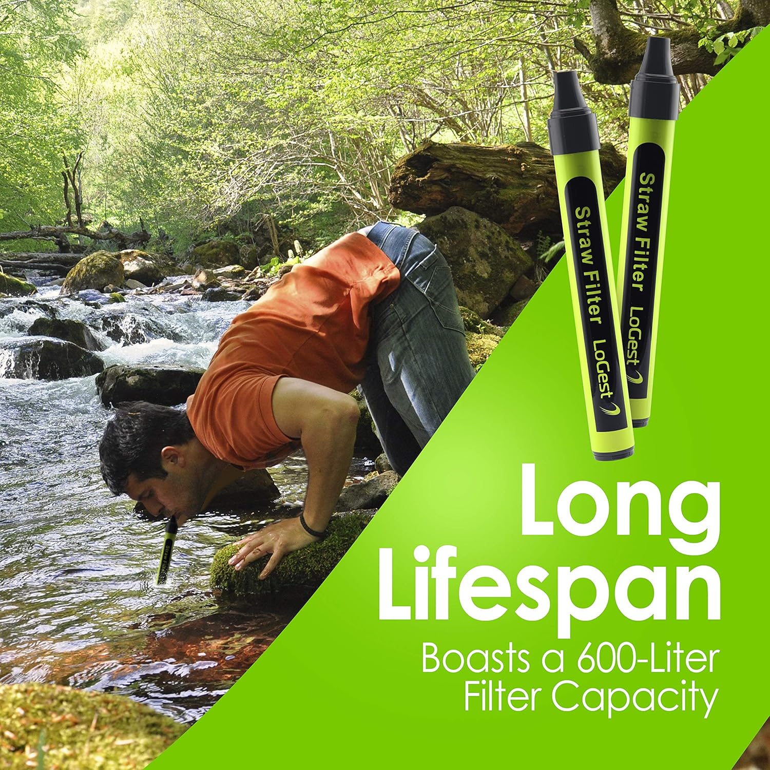 4 Pack Water Filter Straw - Water Purifying Device - Portable Personal Water Filtration Survival - for Emergency Kits Outdoor Activities and Hiking - Water Filter Camping Travel Survival backpacking : Sports & Outdoors
