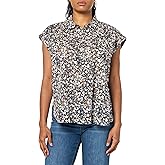 Lucky Brand Womens Lucky Brand Women's Printed Short Sleeve Popover W/Schiffli
