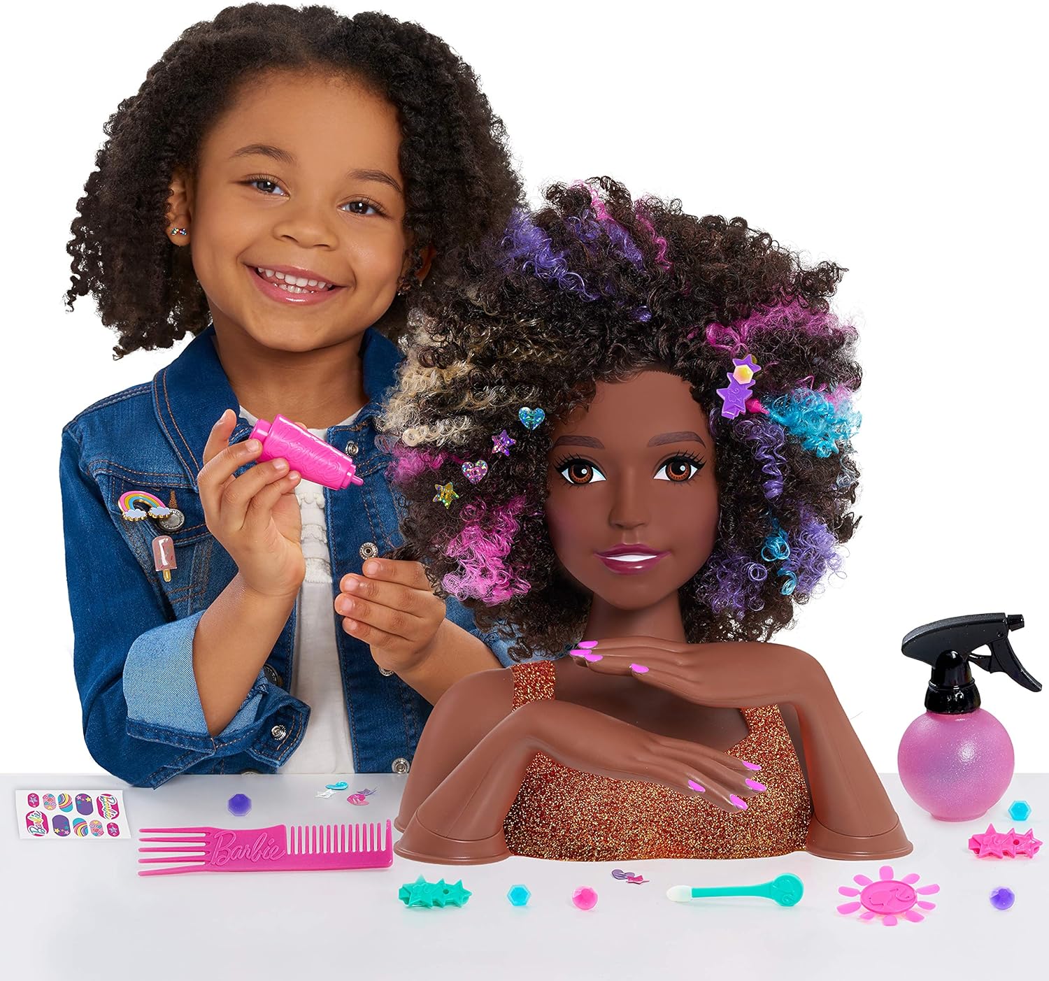 barbie rainbow sparkle deluxe styling head