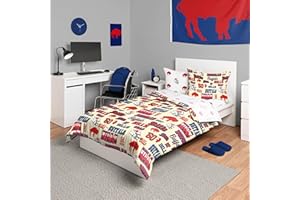 FOCO Unisex-Adult NFL Team Logo Bed in a Bag Comforter Sheets Pillow Cases Bedding 5-Piece Set