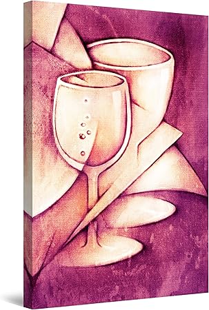 Langge Quadro Su Tela Quadro Astratto Giclee Bicchiere Da Vino Rosso Quadro Stampa Su Tela Quadro 60x80 Cm Senza Cornice Amazon It Casa E Cucina