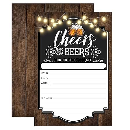 Cheers E Adulti Birre Compleanno Invito Inviti Festa Di