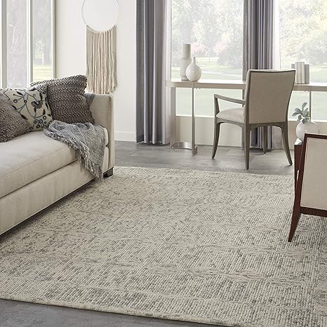 Nourison Vail Ivory/Grey/Teal 8 