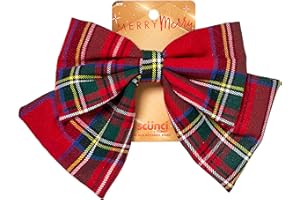 Scunci by Conair Tartan Bow Barrette - hair bows - holiday - gifts for teen girls - hair accessories for women - stocking stuffers - hair barrettes- red bow