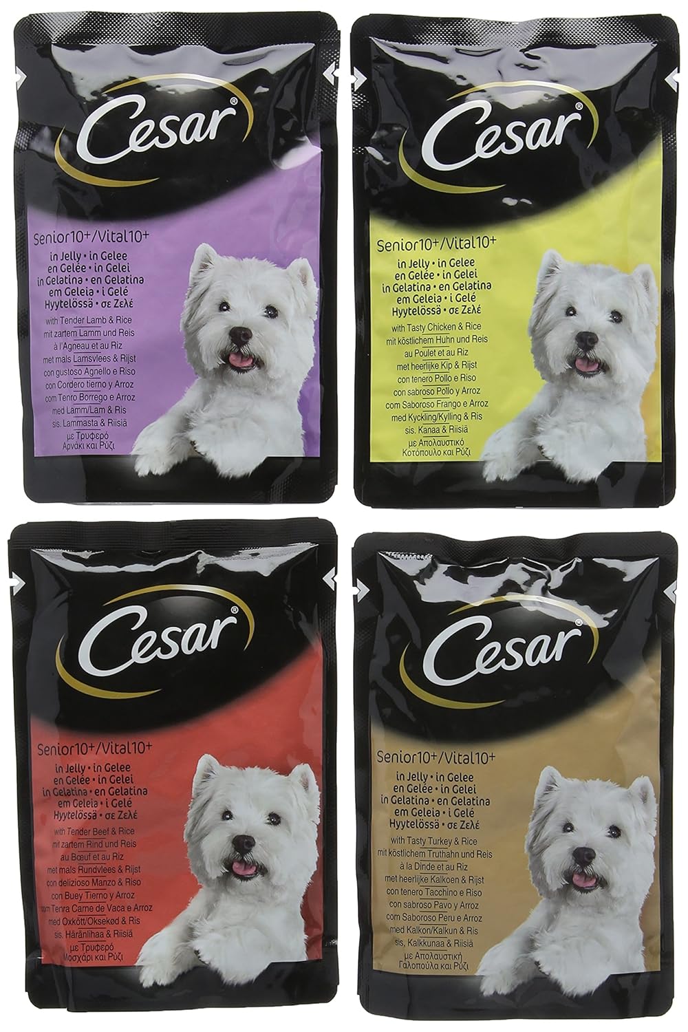 Cesar Dog Food Senior Deliciously Fresh Selection in Jelly 8 x100 g