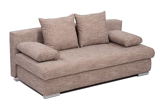 Schlafsofa Chicago-FK Strukturstoff, Capuccino 200x95 cm