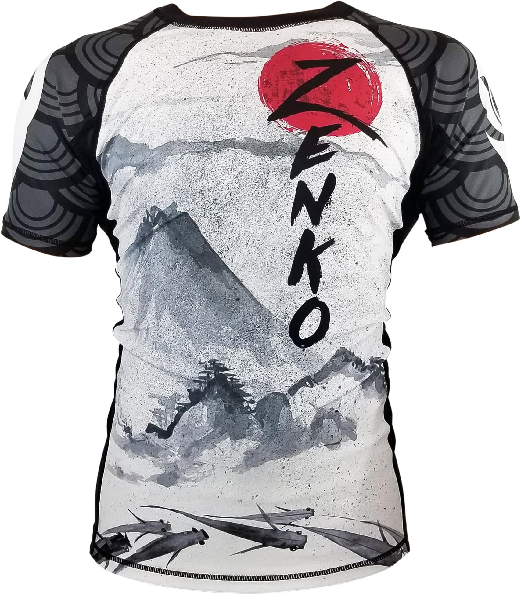 ZENKO FIGHTWEAR Mushi-Shi Rashguard Short Sleeve Compression Rash Guard Unisex Adult Youth MMA BJJ Jiu Jitsu