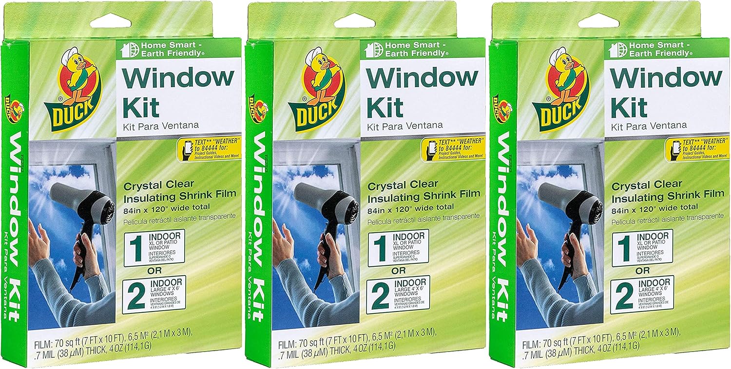 Duck 286218 Extra Large Patio Door Shrink Film Window Insulation kit, 1