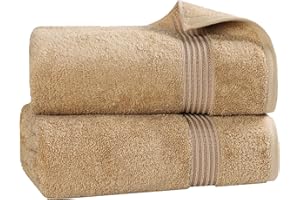 Superior Egyptian Cotton 2-Piece Bath Sheet Towel Set, Oversized Body Towels For Adults And Kids, Large Towel For Bath, Shower, Guest Bathroom, Spa, Gym, Resort, Essentials, Airbnb, Toast