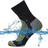 SuMade 100% Waterproof Socks, Unisex Men Women Breathable Dry Fit Moisture Wicking Hiking Cycling Kayaking Crew Socks