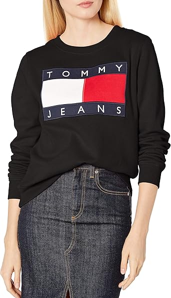 tommy jeans flag sweatshirt womens