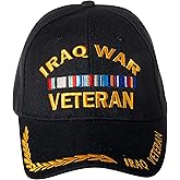 Artisan Owl US Military Iraq War Veteran Ribbon Embroidered Adjustable Baseball Cap