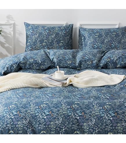Amazon.com: DOMAIN 3pc Queen Duvet Cover Set - Orange and Blue