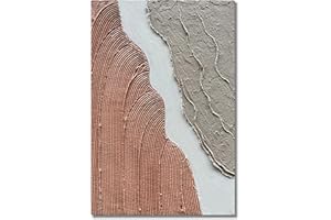 Limiyer Hand Painted Abstract Thick Texture Art Oil Painting Minimalism Wall Art Oil Painting Texture Wall Art on Canvas 36x24 Inch