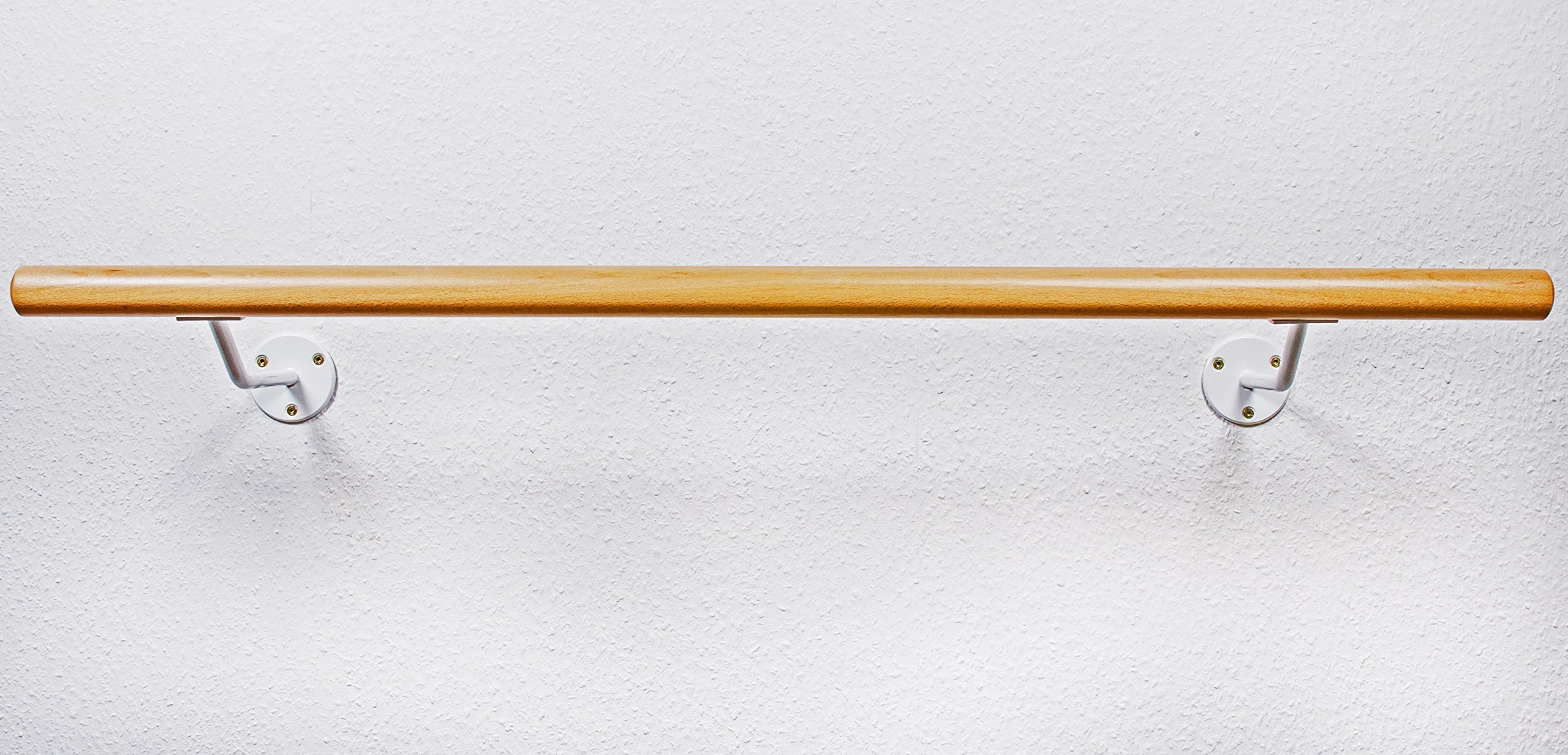 wooden Ballet Barre, 1,20m (appr.4') made of Beechwood, wall mounting