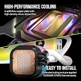 Corsair iCUE LINK H100i RGB 240mm AIO CPU Cooler White view 8
