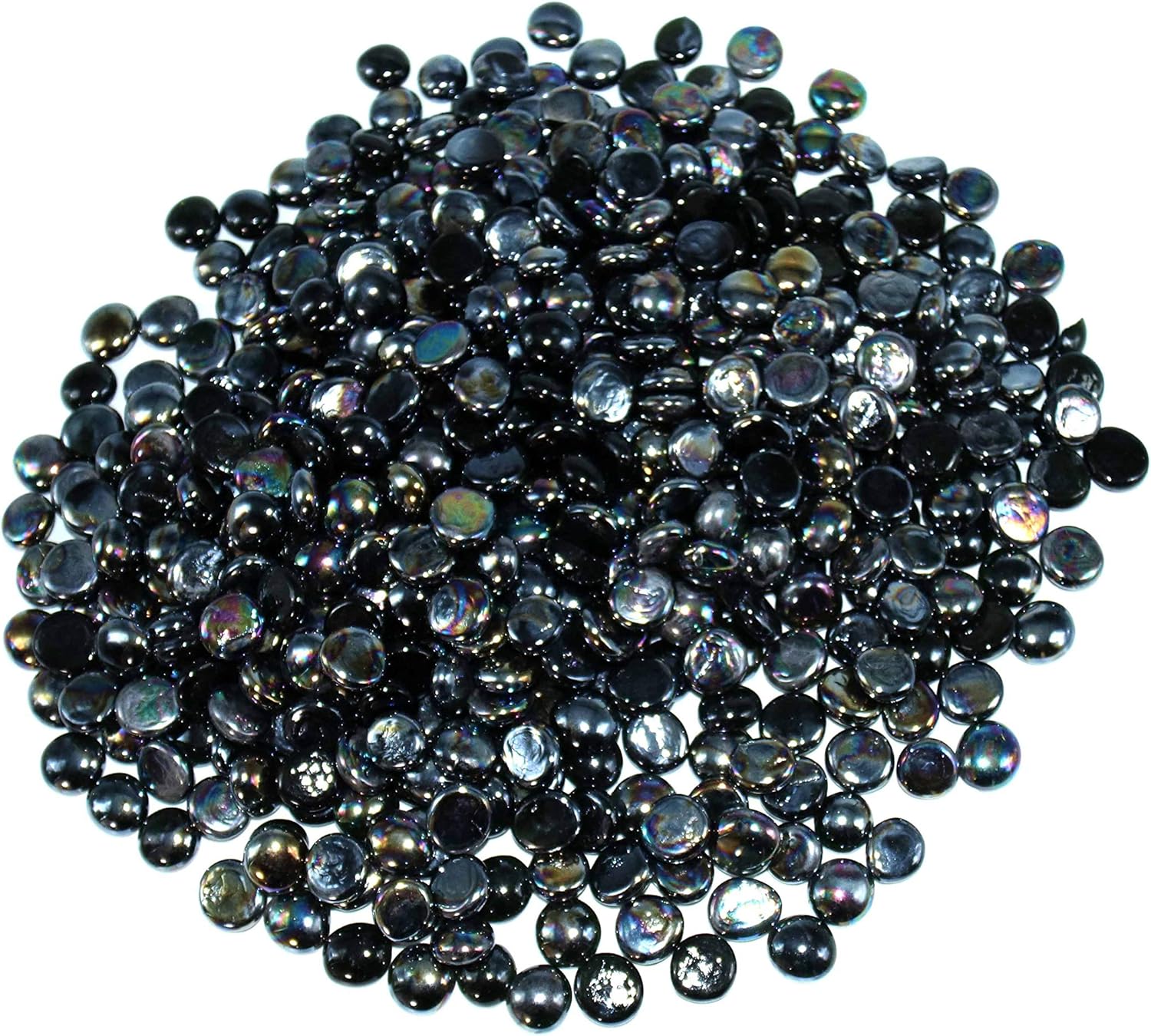 Vase Fillers - Flat Glass Marbles for Vases - 5 LB Black Decorative Stone Beads for Vases, Crafts, Colored Rocks Table Scatter, Aquarium and Fish Tank Pebbles, Party Centerpieces, Gem Décor, Mosaics, Floral Displays
