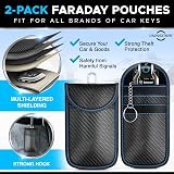 Ironstripe 2 Pack Faraday Bag Royal Blue Stitching RFID Key Fob Protector view 5