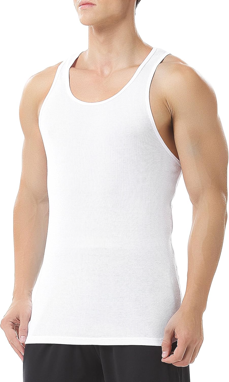 DAVID ARCHY Men's Bamboo Rayon & Cotton Undershirts Crew Neck Tank Tops in 3 or 4 Pack: Clothing