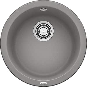 BLANCO RONDO - Fregadero (1 senos, 380 x 380 mm, 16,5 cm, 450 mm, 450