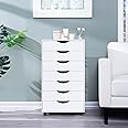 Naomi Home 7-Drawer Unit Craft Storage Cabinet Makeup Organization and Storage Drawers White
