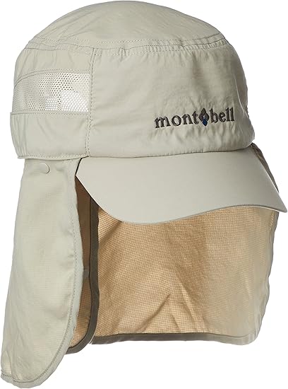 Amazon モンベル アウトドア 登山 キャップ Uvカット 日除け布付き サハラキャップ ユニセックス オイスター 日本 S M 日本サイズs M相当 アウトドア 帽子 ヘッドウェア 通販